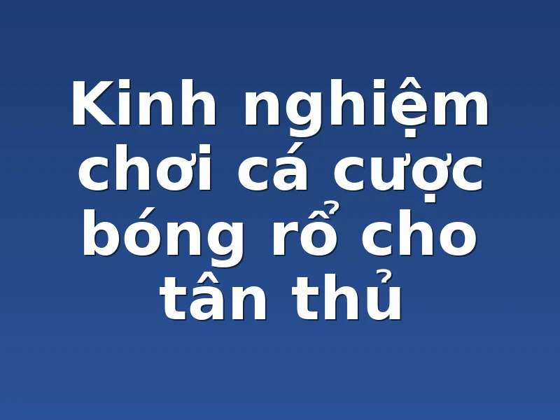 Kinh nghiệm chơi cá cược bóng rổ cho tân thủ